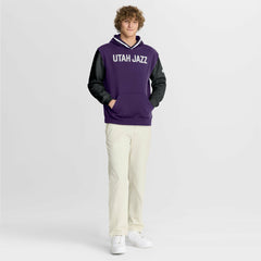 Utah Jazz Half Court Shot Clock Fastbreak Hoodie Purple/Black | Fanatics Near Me