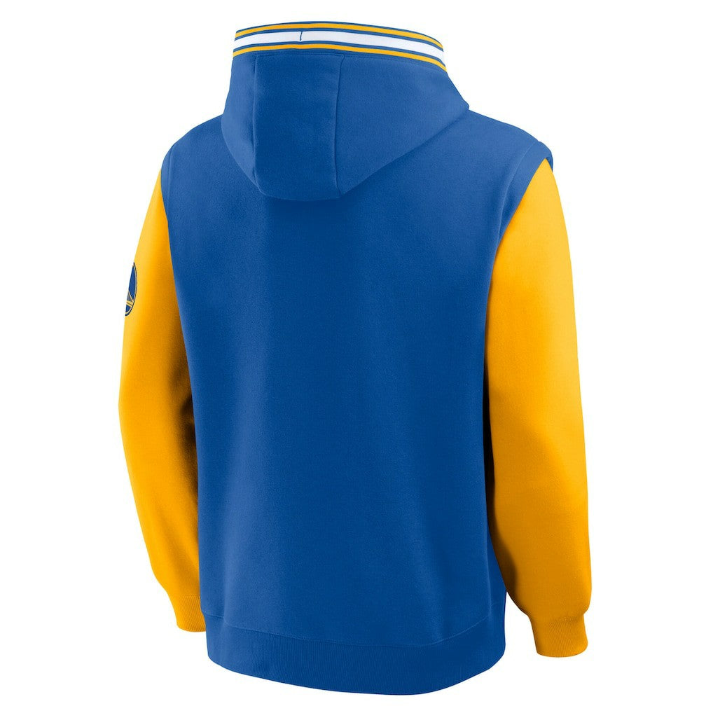 Golden State Warriors Half Court Shot Clock Fastbreak Hoodie for sale Royal/Gold | Fanatics discount