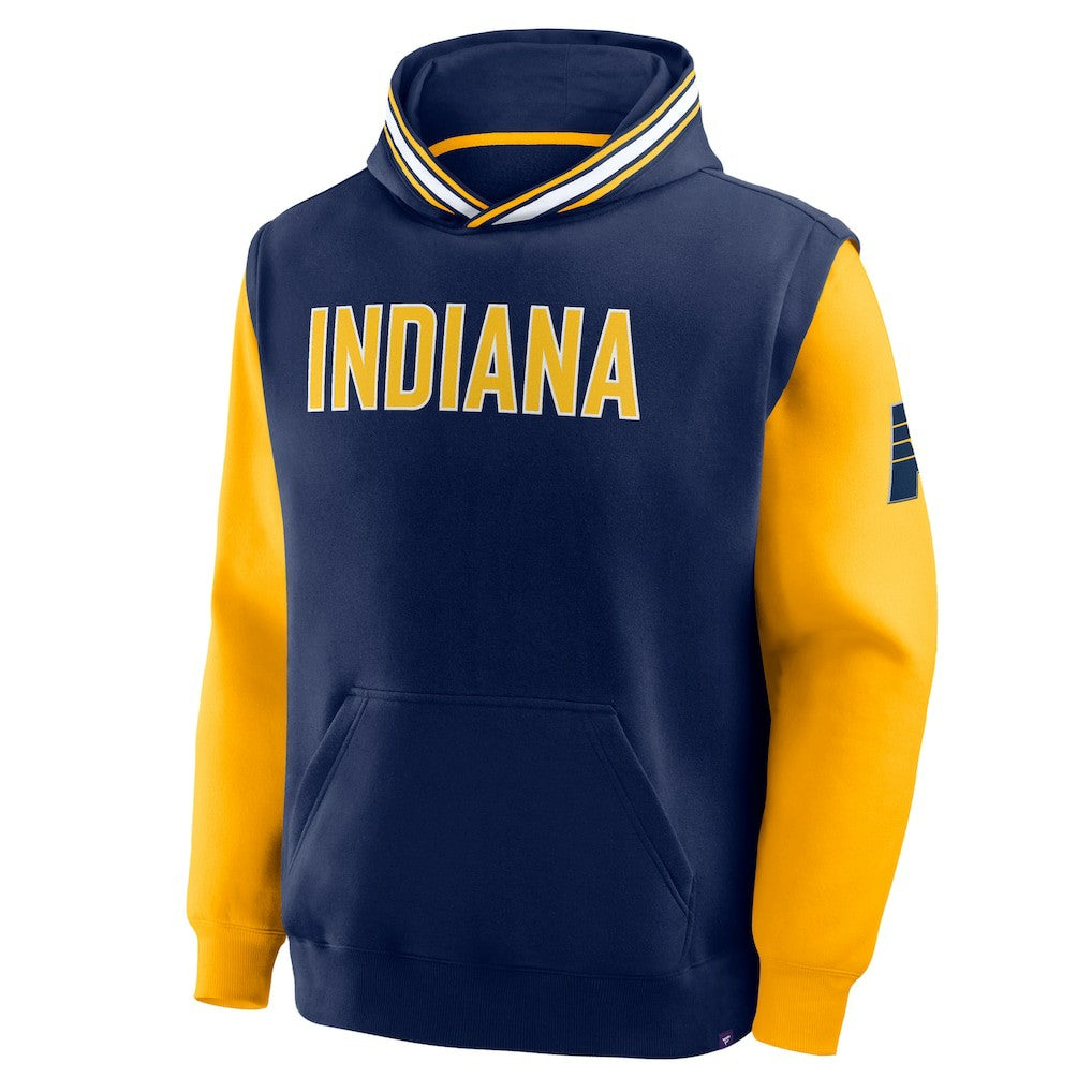 Indiana Pacers Half Court Shot Clock Fastbreak Hoodie Navy/Gold | Fanatics Lifestyle