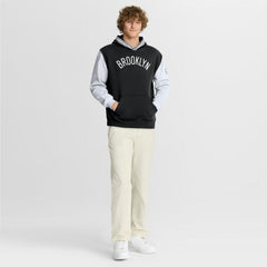 Brooklyn Nets Half Court Shot Clock Fastbreak Hoodie Black/White | Fanatics