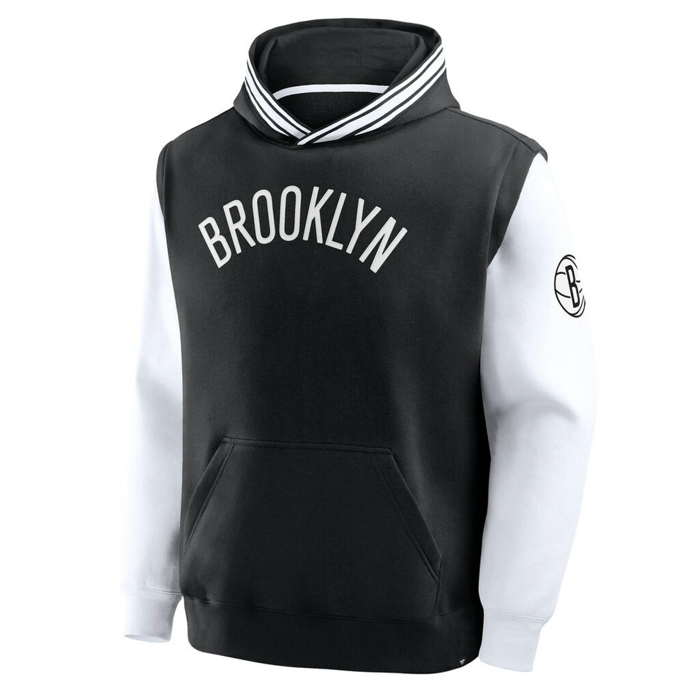 Brooklyn Nets Half Court Shot Clock Fastbreak Hoodie Black/White | Fanatics