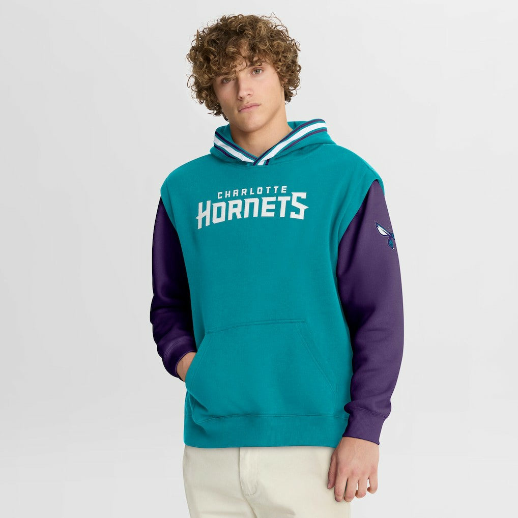 Charlotte Hornets Half Court Shot Clock Fastbreak Hoodie Teal/Purple | Fanatics for sale