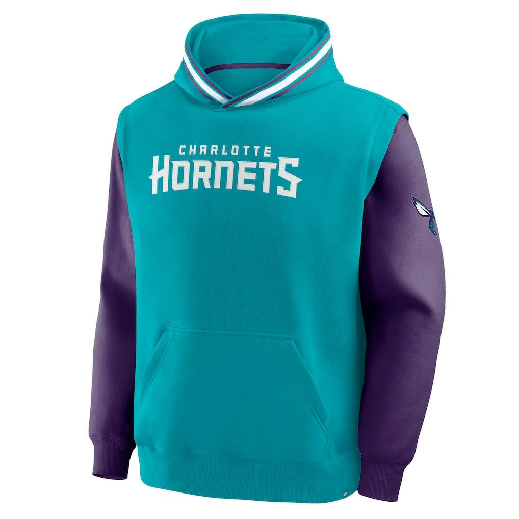 Charlotte Hornets Half Court Shot Clock Fastbreak Hoodie Teal/Purple | Fanatics for sale