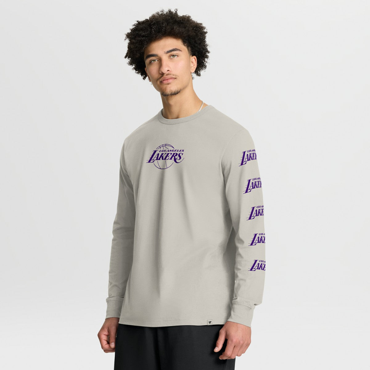 Los Angeles Lakers Crossover Collection Ball Screen Action Premium Long Sleeve T-Shirt Cream | Fanatics discount