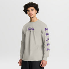 Los Angeles Lakers Crossover Collection Ball Screen Action Premium Long Sleeve T-Shirt Cream | Fanatics discount