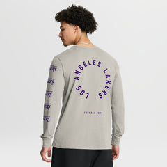 Los Angeles Lakers Crossover Collection Ball Screen Action Premium Long Sleeve T-Shirt Cream | Fanatics discount