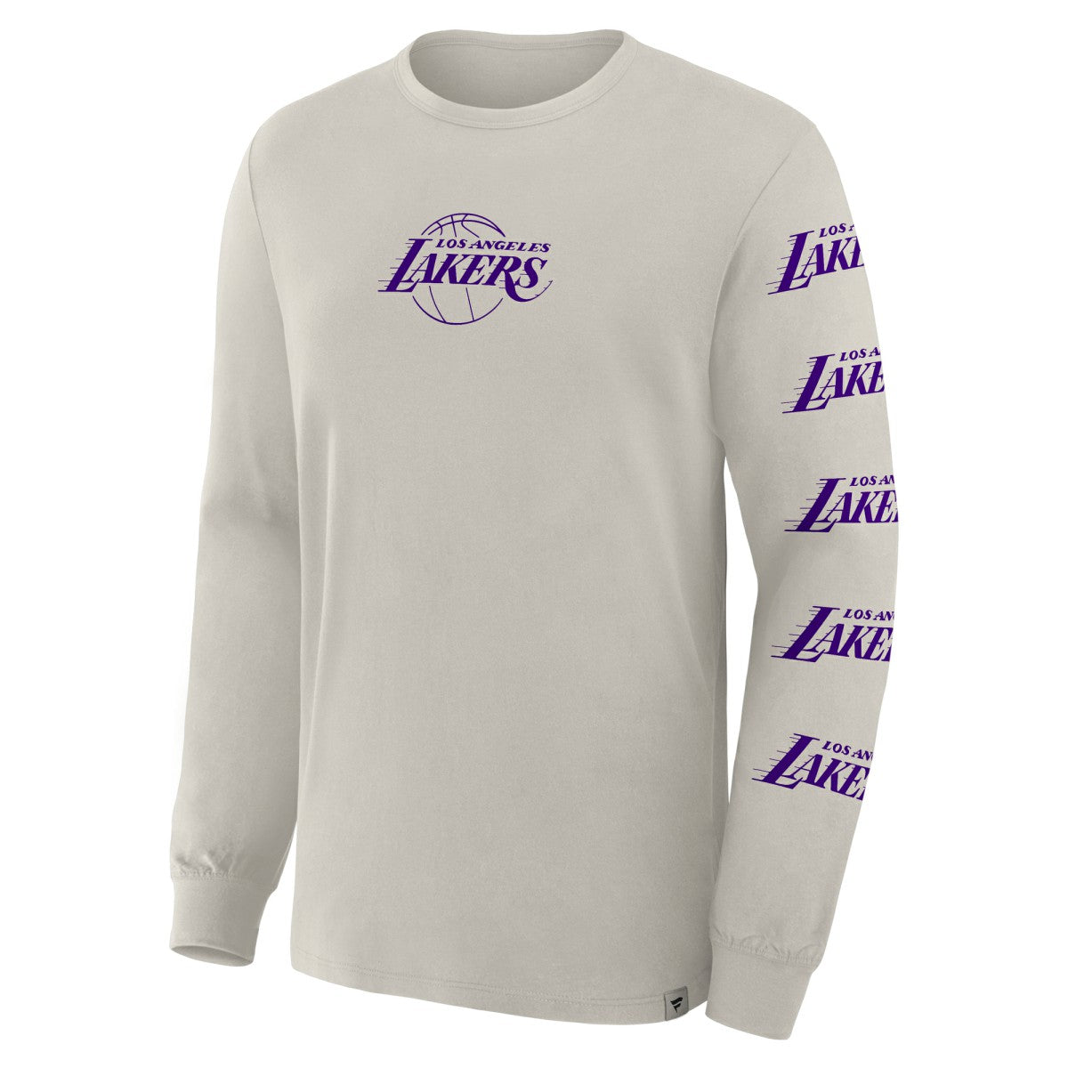 Los Angeles Lakers Crossover Collection Ball Screen Action Premium Long Sleeve T-Shirt Cream | Fanatics discount