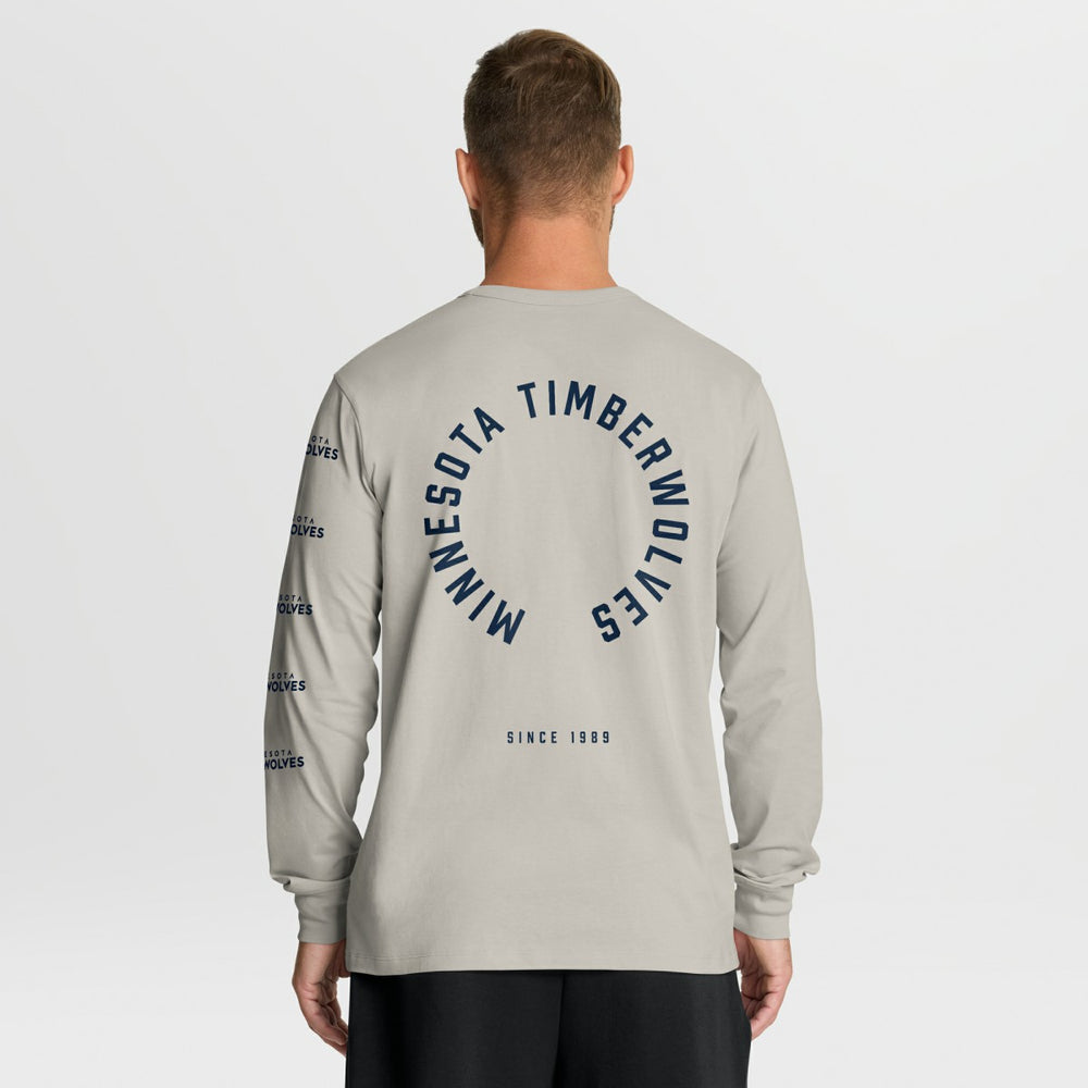 Minnesota Timberwolves Crossover Collection Ball Screen Action Premium Long Sleeve T-Shirt Cream | Fanatics online