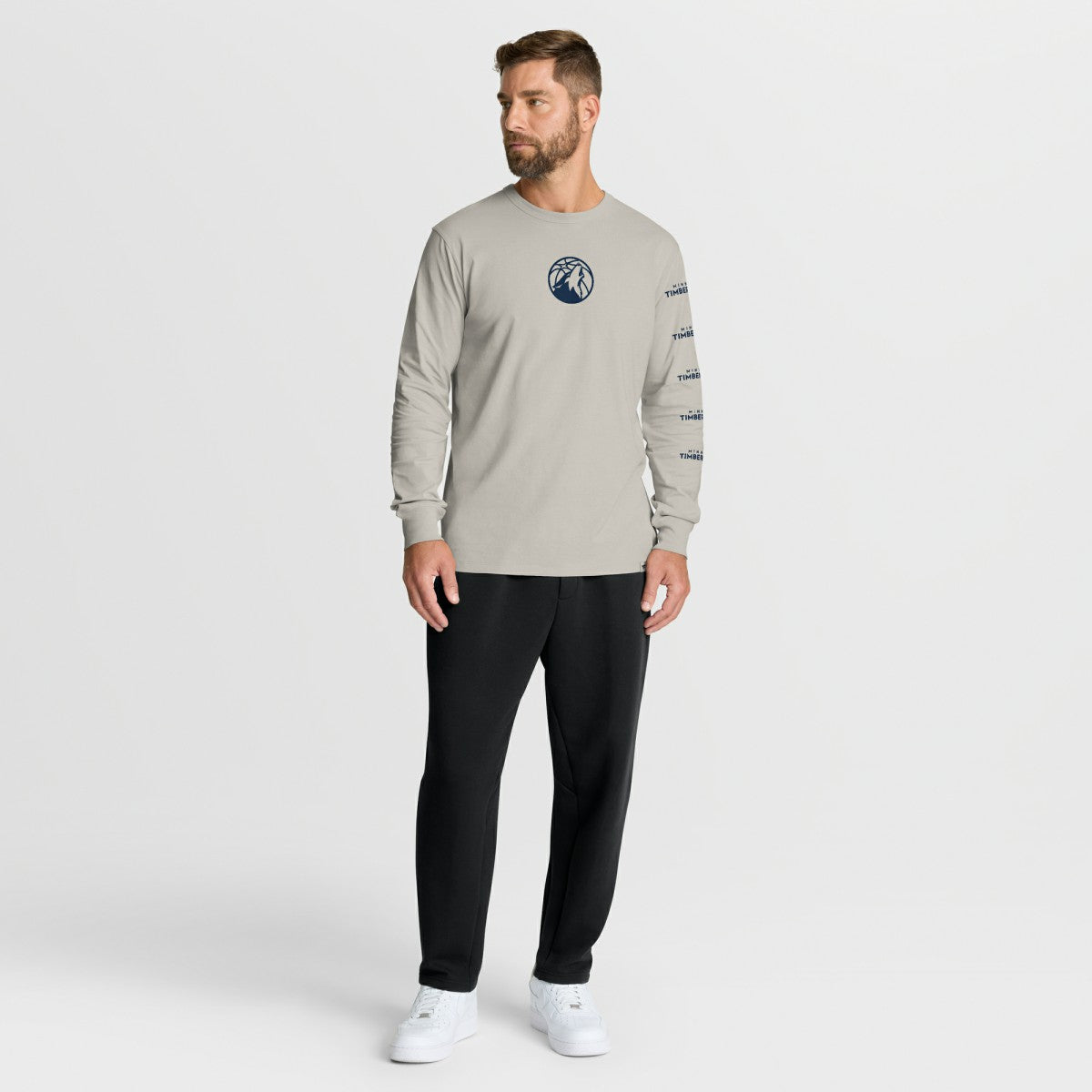 Minnesota Timberwolves Crossover Collection Ball Screen Action Premium Long Sleeve T-Shirt Cream | Fanatics online