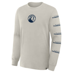 Minnesota Timberwolves Crossover Collection Ball Screen Action Premium Long Sleeve T-Shirt Cream | Fanatics online