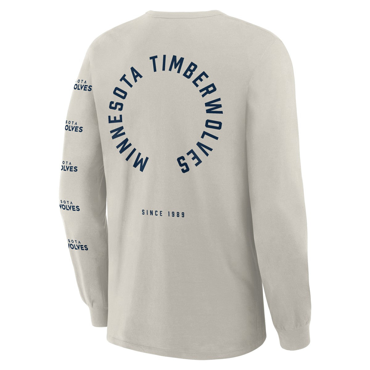 Minnesota Timberwolves Crossover Collection Ball Screen Action Premium Long Sleeve T-Shirt Cream | Fanatics online