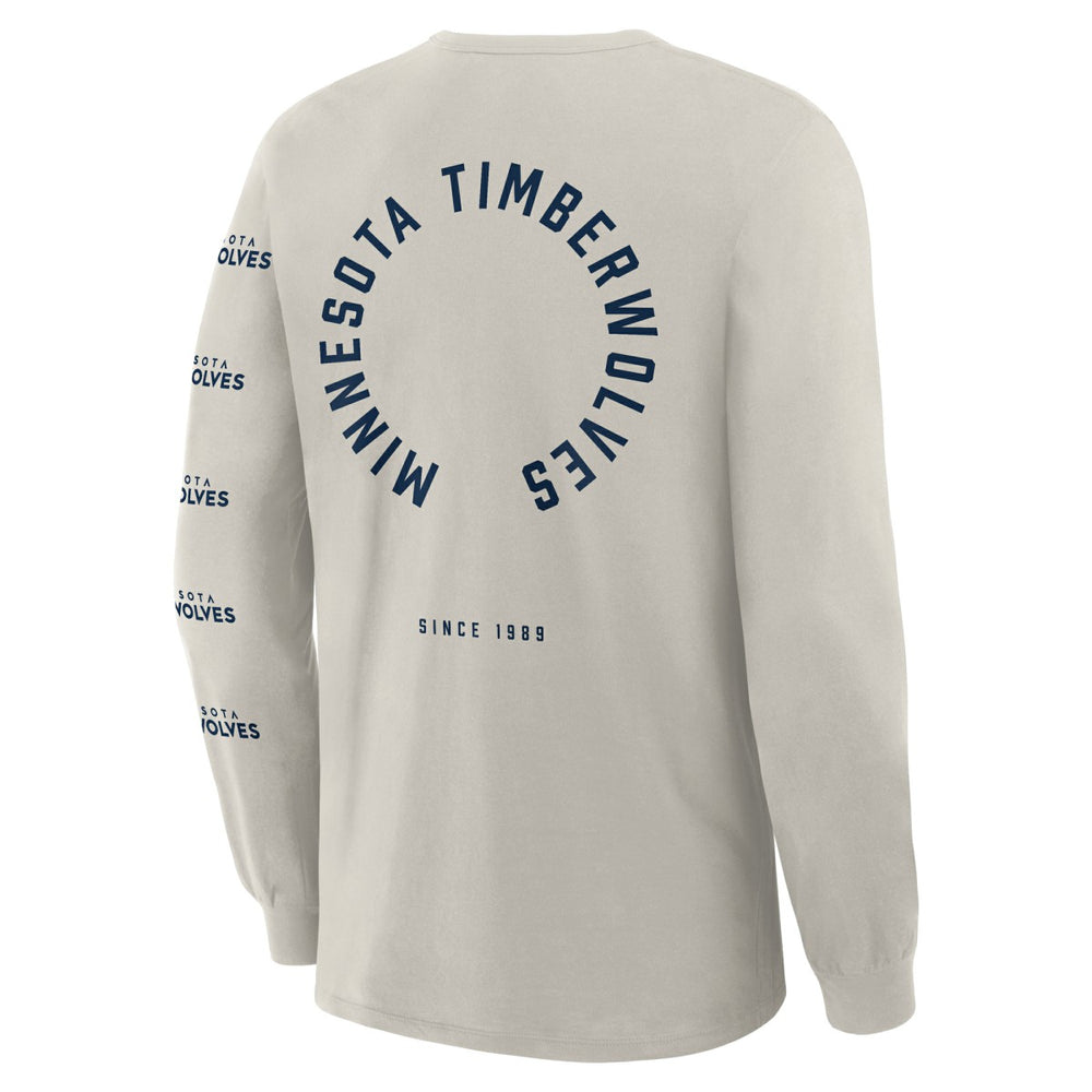 Minnesota Timberwolves Crossover Collection Ball Screen Action Premium Long Sleeve T-Shirt Cream | Fanatics online