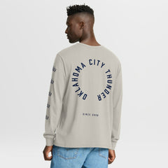 Oklahoma City Thunder Crossover Collection Ball Screen Action Premium Long Sleeve T-Shirt Cream | Fanatics Lifestyle
