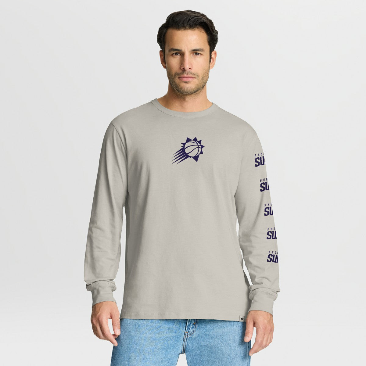 Phoenix Suns Crossover Collection Ball Screen Action Premium Long Sleeve T-Shirt Cream | Fanatics Lifestyle