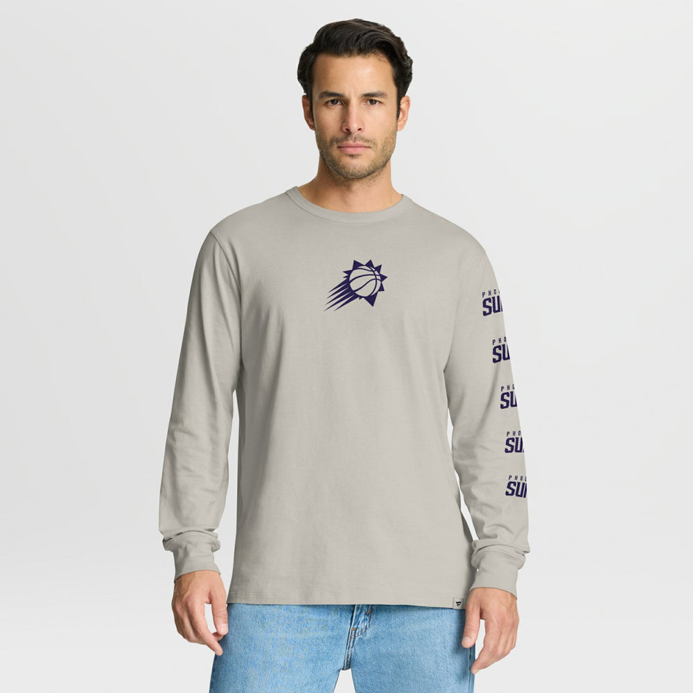 Phoenix Suns Crossover Collection Ball Screen Action Premium Long Sleeve T-Shirt Cream | Fanatics Lifestyle