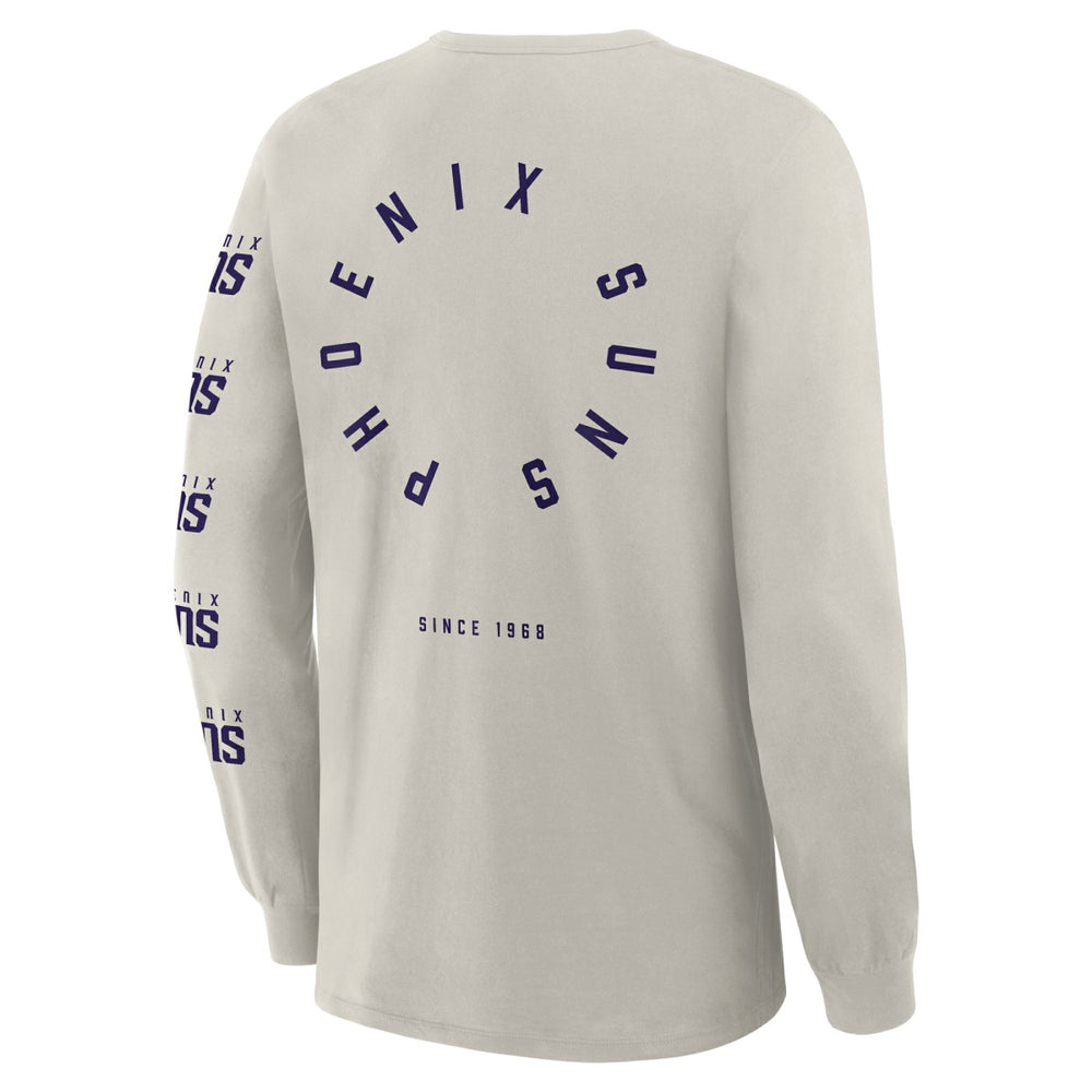 Phoenix Suns Crossover Collection Ball Screen Action Premium Long Sleeve T-Shirt Cream | Fanatics Lifestyle