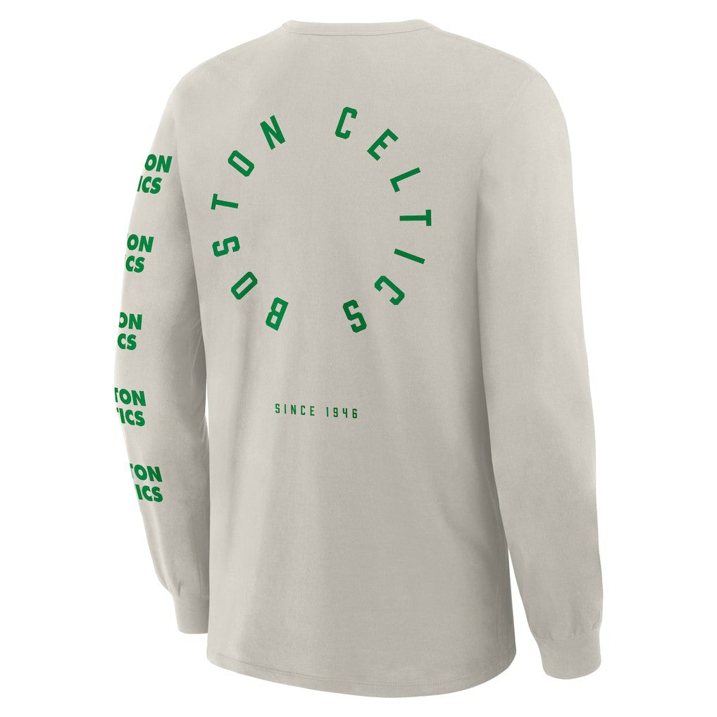 Boston Celtics Crossover Collection Ball Screen Action Premium Long Sleeve T-Shirt Cream | Fanatics outlet