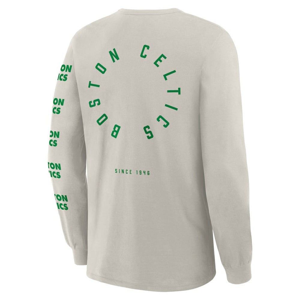 Boston Celtics Crossover Collection Ball Screen Action Premium Long Sleeve T-Shirt Cream | Fanatics outlet