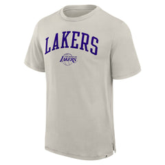 Los Angeles Lakers Crossover Collection Pull Up Jumper Shot Premium T-Shirt Cream | Fanatics