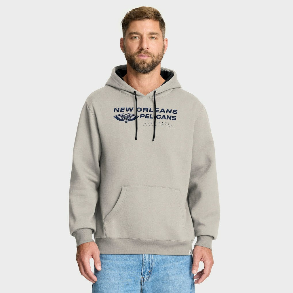 New Orleans Pelicans Crossover Collection Blocked Shot Premium Pullover Hoodie Off White | Fanatics US
