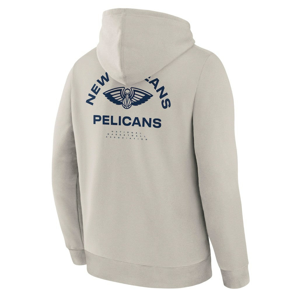New Orleans Pelicans Crossover Collection Blocked Shot Premium Pullover Hoodie Off White | Fanatics US