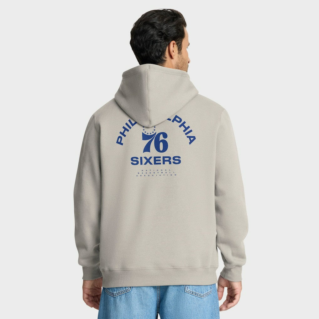 Philadelphia 76ers Crossover Collection Blocked Shot Premium Pullover Hoodie Off White | Fanatics for sale