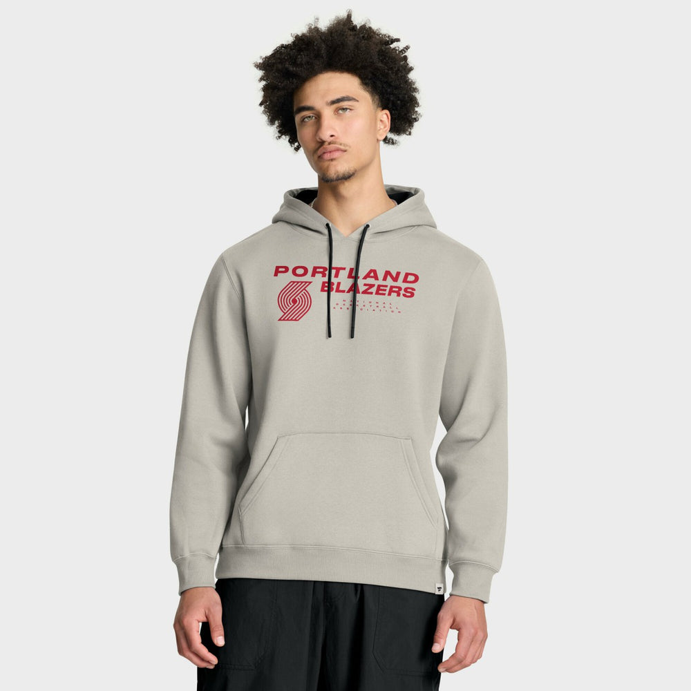 Portland Trail Blazers Crossover Collection Blocked Shot Premium Pullover Hoodie Off White | Fanatics outlet