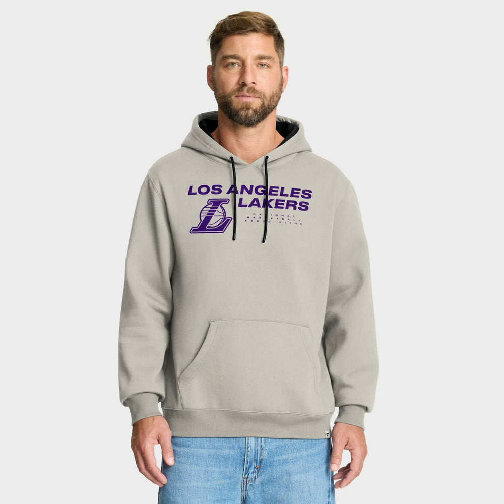 Los Angeles Lakers Crossover Collection Blocked Shot Premium Pullover Hoodie Off White | Fanatics US