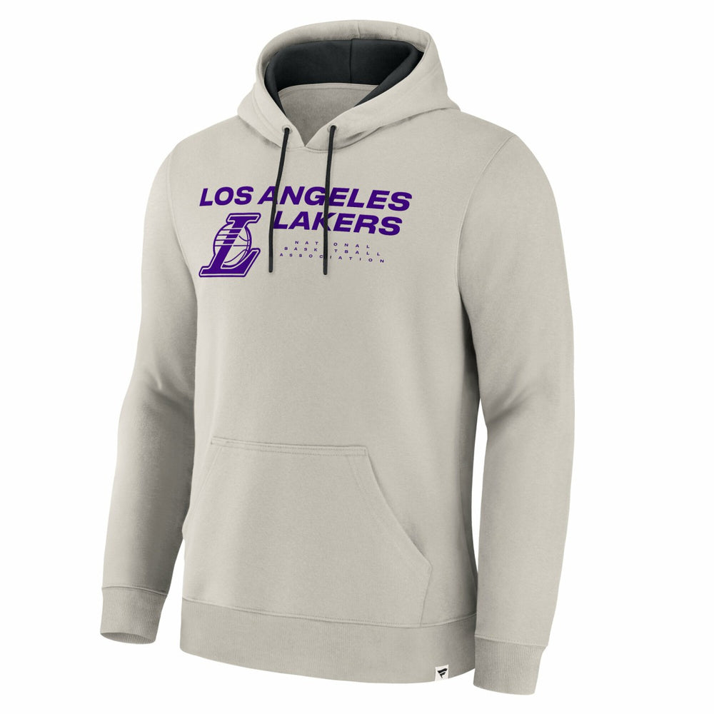 Los Angeles Lakers Crossover Collection Blocked Shot Premium Pullover Hoodie Off White | Fanatics US