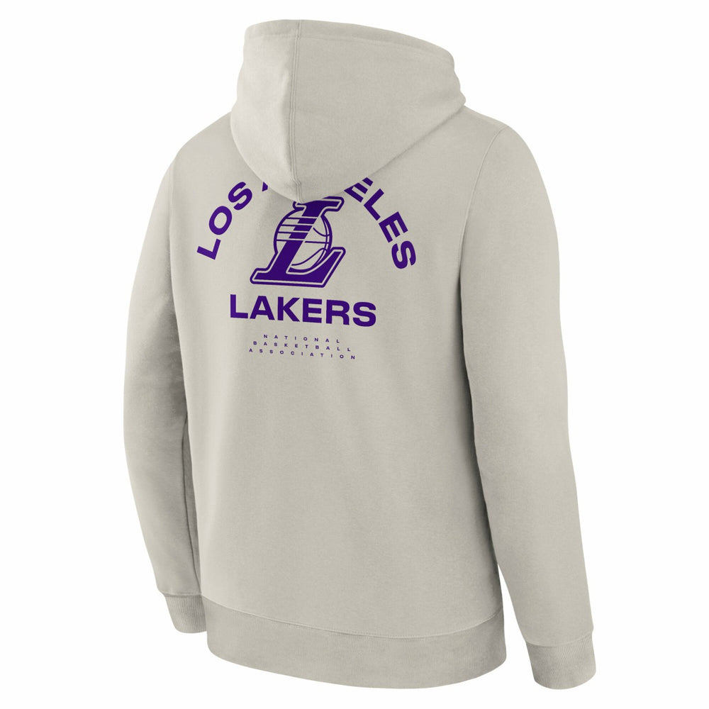 Los Angeles Lakers Crossover Collection Blocked Shot Premium Pullover Hoodie Off White | Fanatics US