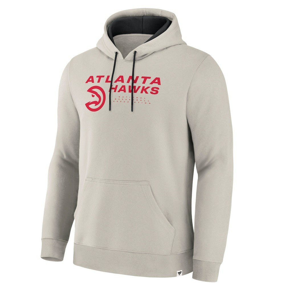 Atlanta Hawks Crossover Collection Blocked Shot Premium Pullover Hoodie Off White | Fanatics for sale