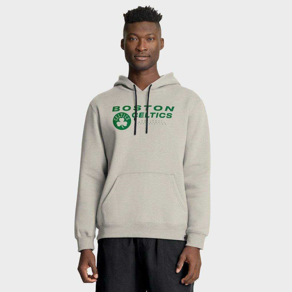 Boston Celtics Crossover Collection Blocked Shot Premium Pullover Hoodie Off White | Fanatics Lifestyle