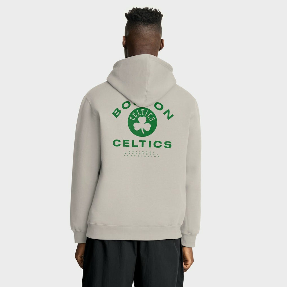 Boston Celtics Crossover Collection Blocked Shot Premium Pullover Hoodie Off White | Fanatics Lifestyle
