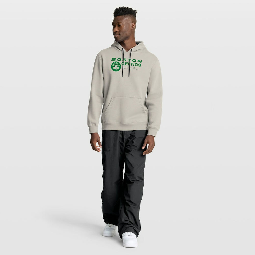 Boston Celtics Crossover Collection Blocked Shot Premium Pullover Hoodie Off White | Fanatics Lifestyle
