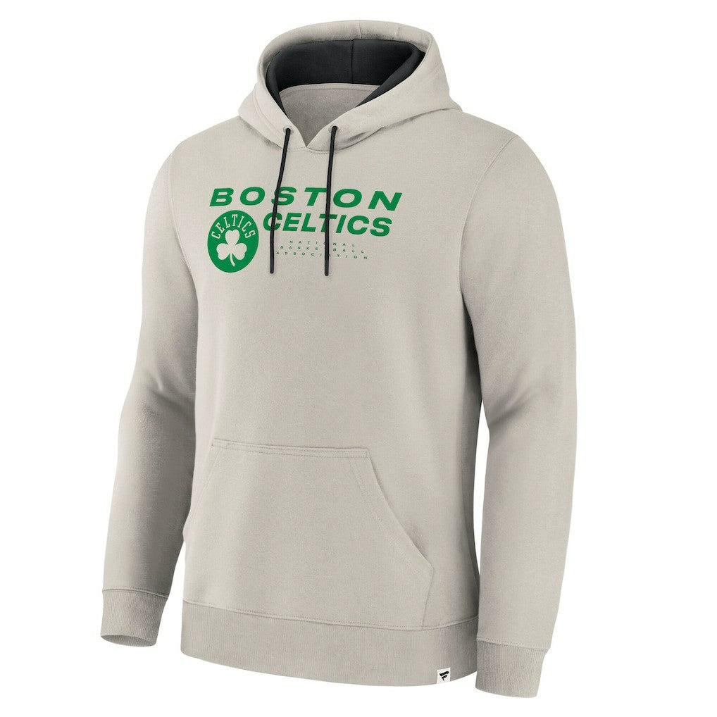 Boston Celtics Crossover Collection Blocked Shot Premium Pullover Hoodie Off White | Fanatics Lifestyle