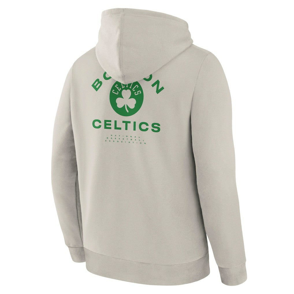 Boston Celtics Crossover Collection Blocked Shot Premium Pullover Hoodie Off White | Fanatics Lifestyle