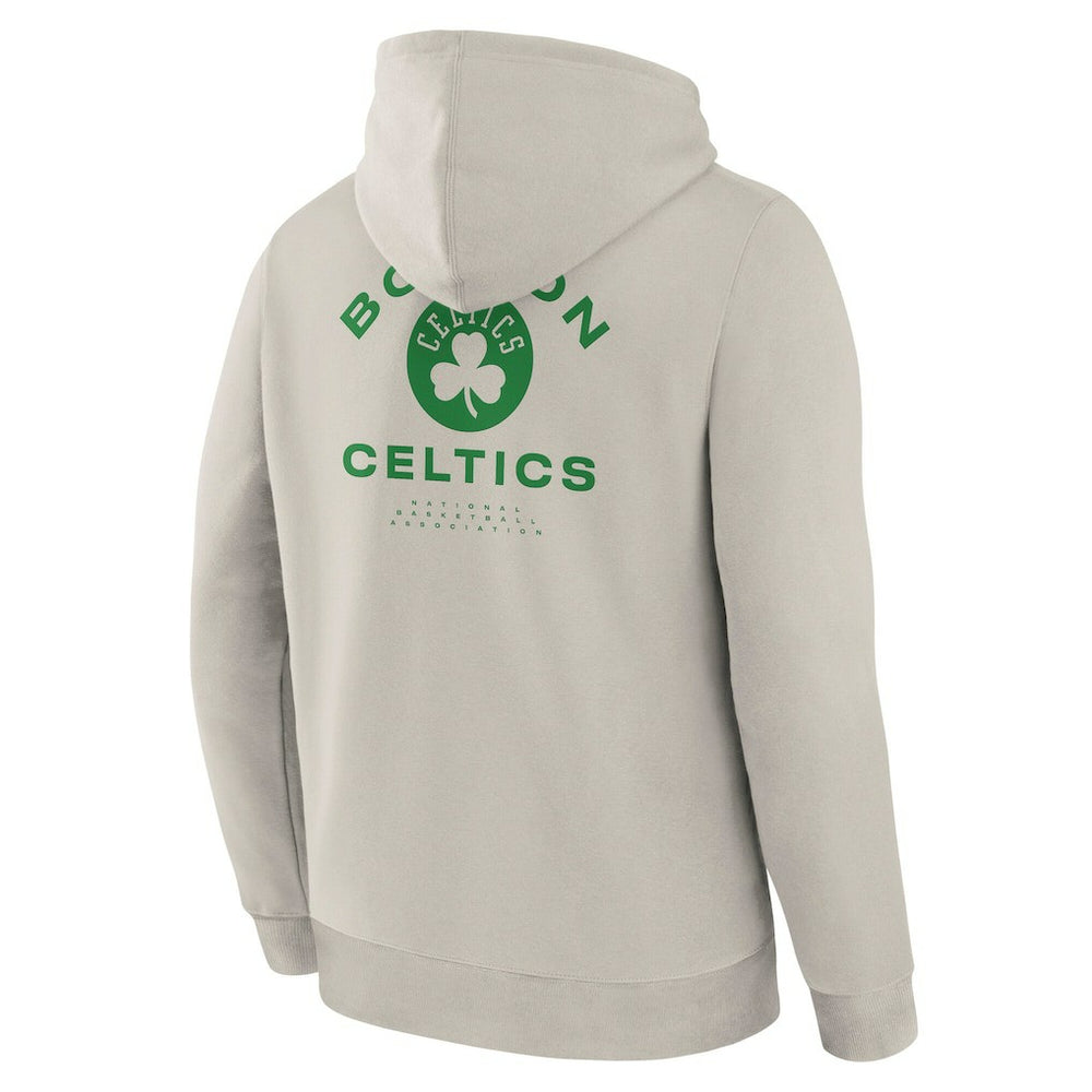 Boston Celtics Crossover Collection Blocked Shot Premium Pullover Hoodie Off White | Fanatics Lifestyle