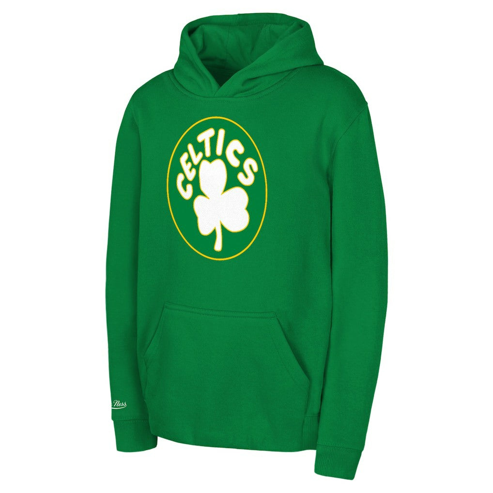 Boston Celtics Preschool Retro Logo Pullover Hoodie Kelly Green | Mitchell & Ness outlet