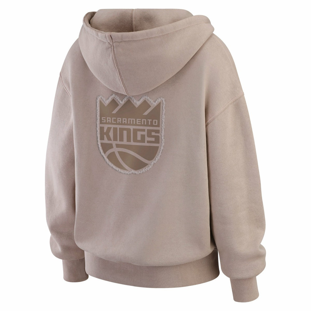 Sacramento Kings WEAR by Erin Andrews Women's Washed Pullover Crewdie Tan
