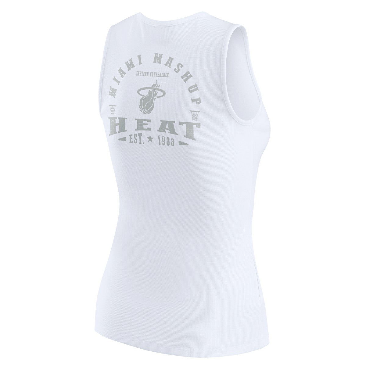 Miami Heat WEAR by Erin Andrews Women's Rib-Knit Henley Tank Top White