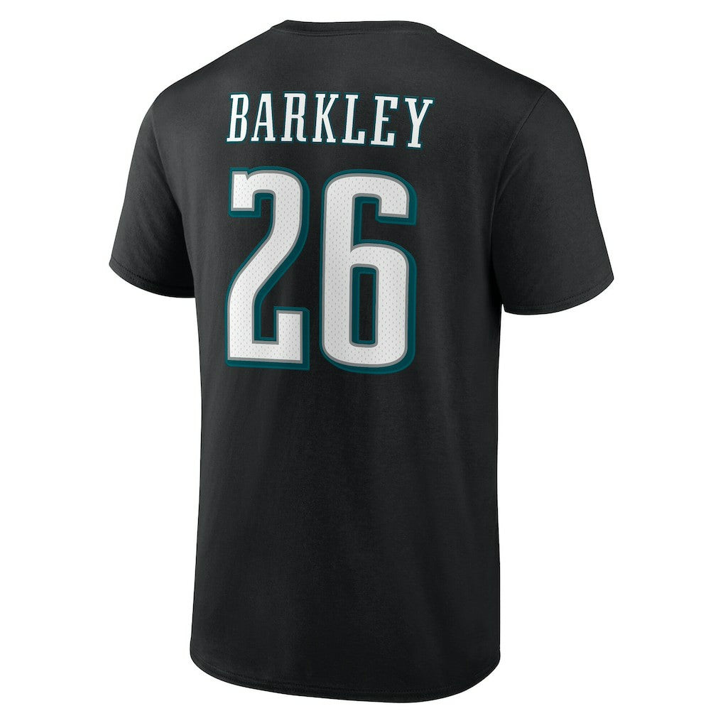 Saquon Barkley Philadelphia Eagles Icon Name & Number Black