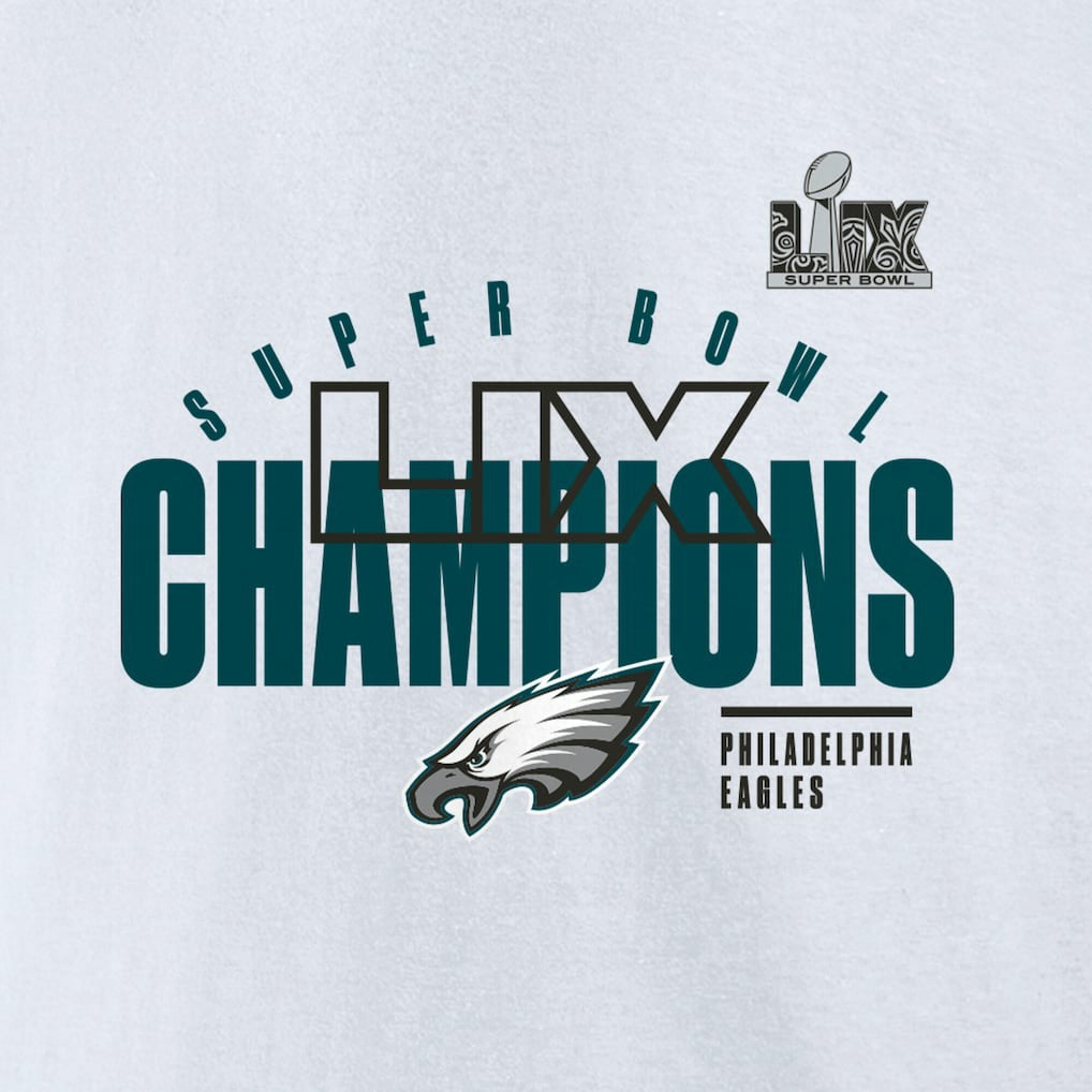 Fanatics Philadelphia Eagles Super Bowl LIX Champions Iconic Victory Fleece Sweatshirt White