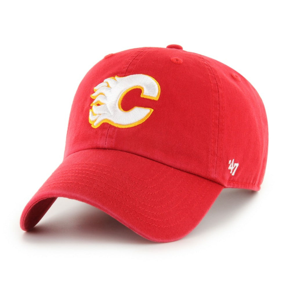 Calgary Flames '47 Core Logo Clean Up Adjustable Hat - Red - NHL 202798786