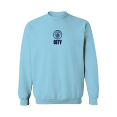 Manchester City Vive La Fete Women's Color Badge Pullover Sweatshirt Sky Blue