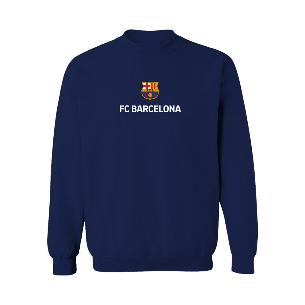 Barcelona Vive La Fete Women's Color Badge Pullover Sweatshirt Navy