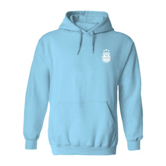 Argentina National Team Vive La Fete Women's Color Badge Pullover Hoodie Light Blue