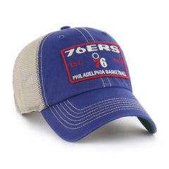 Philadelphia 76ers '47 Wabash Patch Clean Up Adjustable Hat Royal/Tan | 47 brand Lifestyle