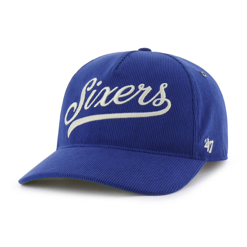 Philadelphia 76ers '47 Golden Age Relaxed Corduroy Hitch Adjustable Hat Royal | 47 brand US
