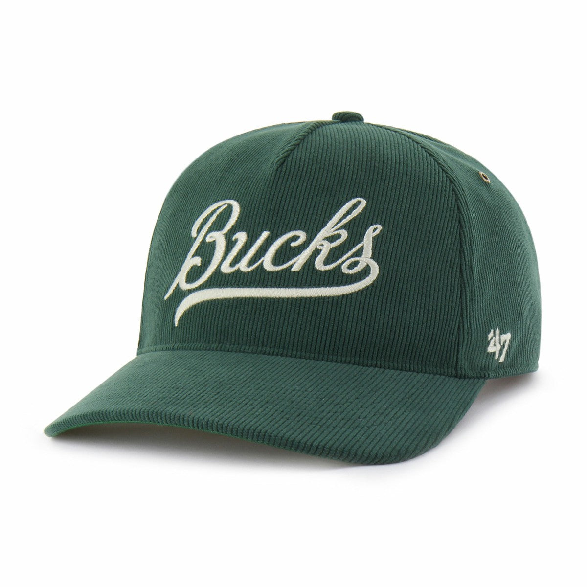 Milwaukee Bucks '47 Golden Age Relaxed Corduroy Hitch Adjustable Hat Hunter Green | 47 brand for sale