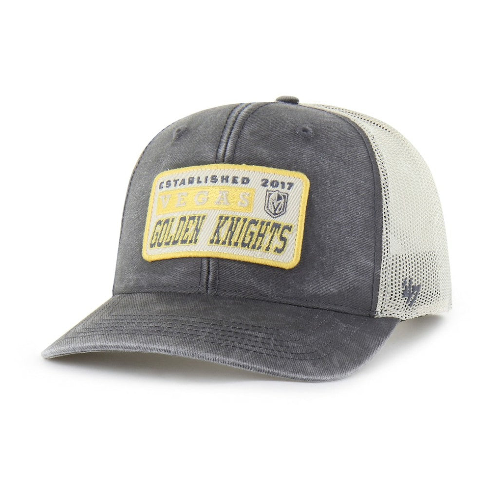 Vegas Golden Knights '47 Canteen Pigment Dyed Patch Trucker Adjustable Hat - Charcoal - NHL 202801573